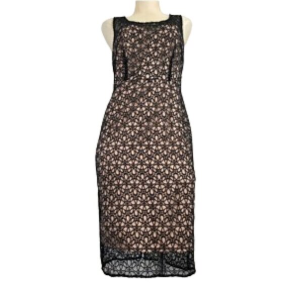Ann Taylor Black Lace Sheath Cocktail Day to Night Dress NEW NWT 8 - Picture 8 of 10